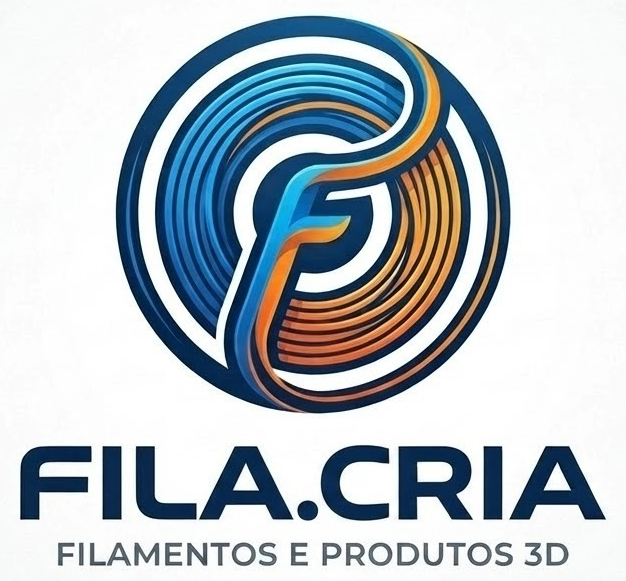 Logotipo FILA.CRIA, Filamentos e Produtos 3D